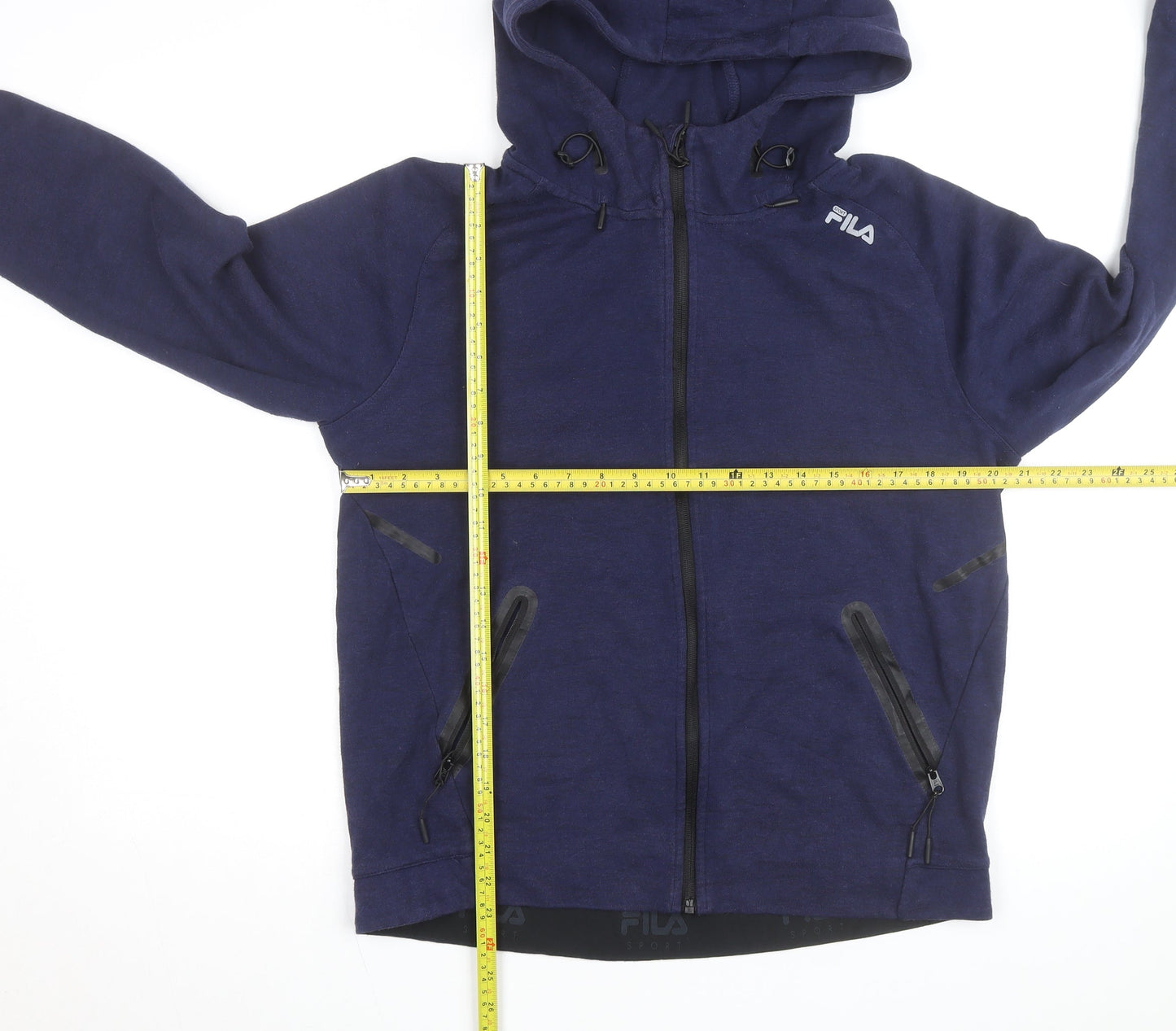 FILA Men’s Blue Full Zip Hoodie Size M – Sports Style