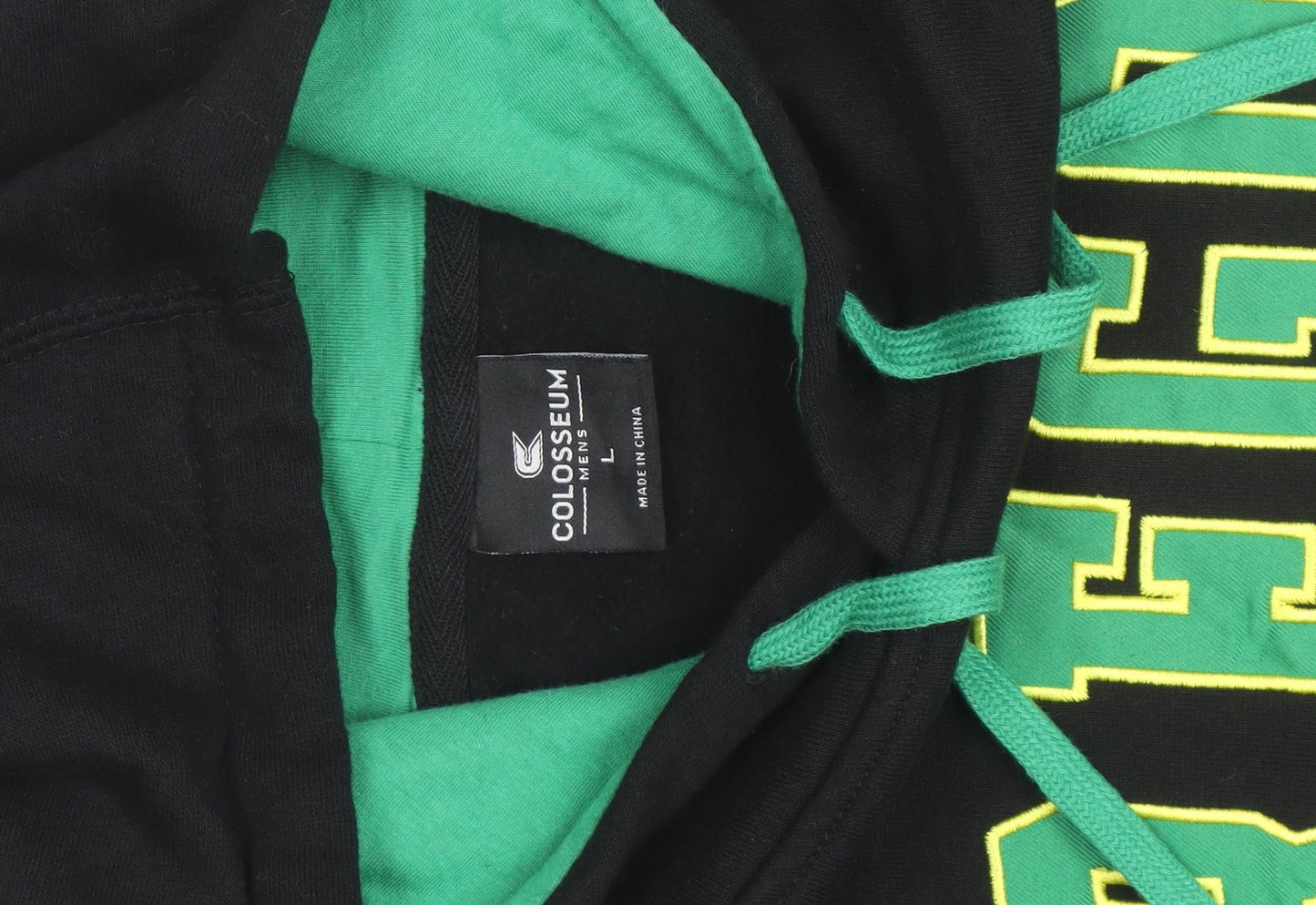 Colosseum Men Black Oregon Pullover Hoodie Size L Fleece Hooded Sweatshirt