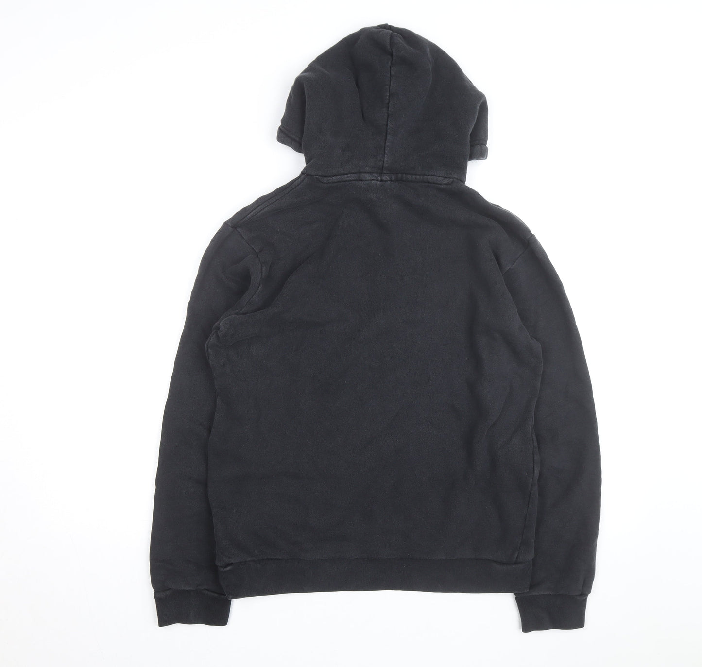 Adidas Men's Black Small Pullover Hoodie with Logo Print