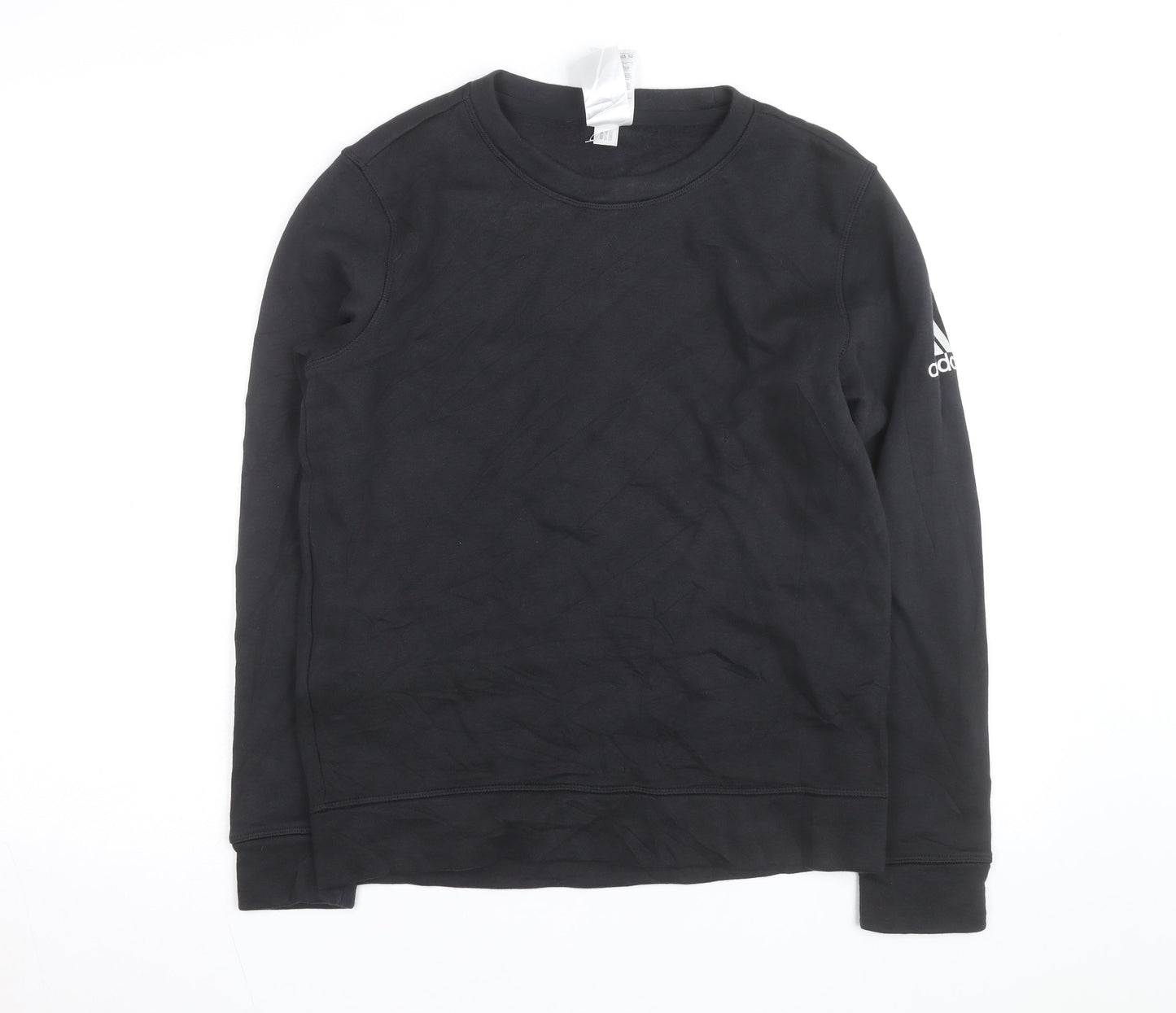Adidas Teens Black 164 Pullover Crew Neck Sweatshirt