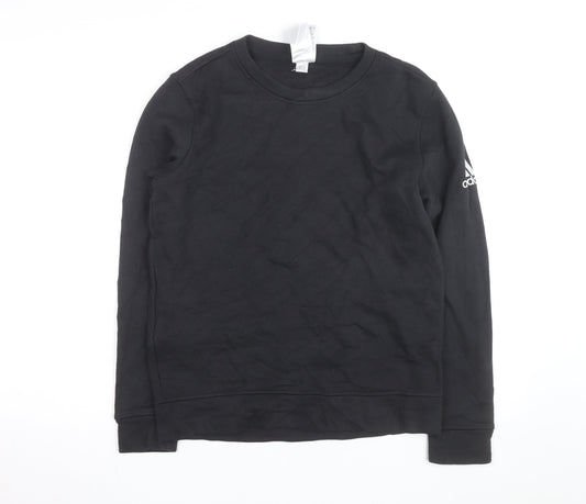 Adidas Teens Black 164 Pullover Crew Neck Sweatshirt