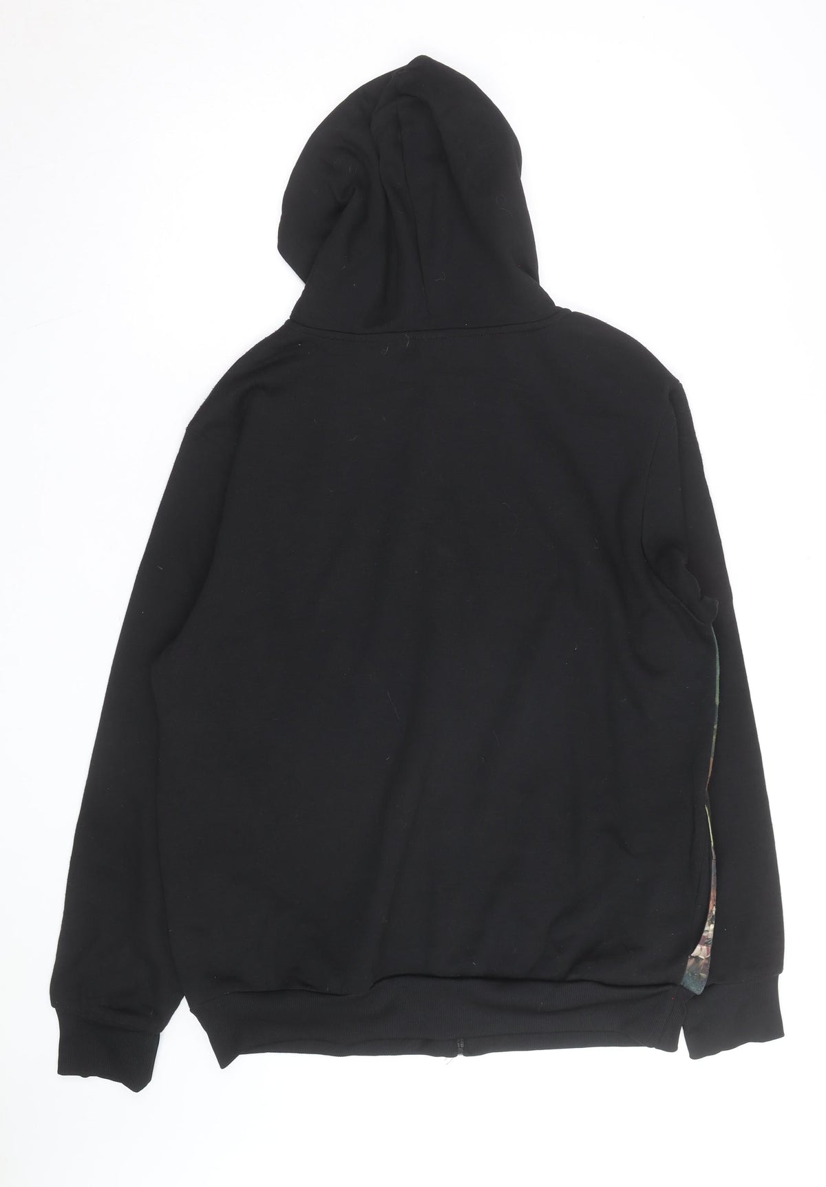 Close-up detail of Star Wars Teen Black Full Zip Hoodie L Movie Graphic Sweatshirt