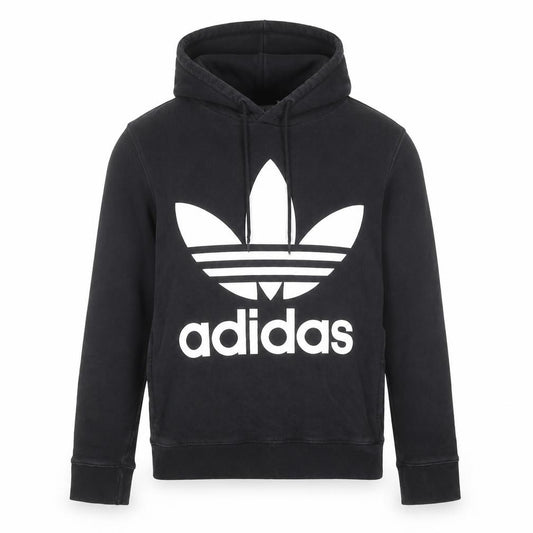 Adidas Men's Black Pullover Hoodie M Logo Fleece Sweatshirt