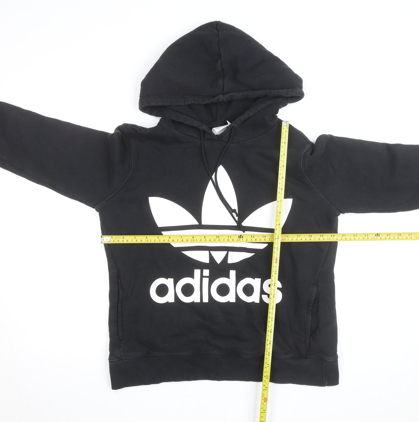 Adidas Men's Black Pullover Hoodie M Logo Fleece Sweatshirt