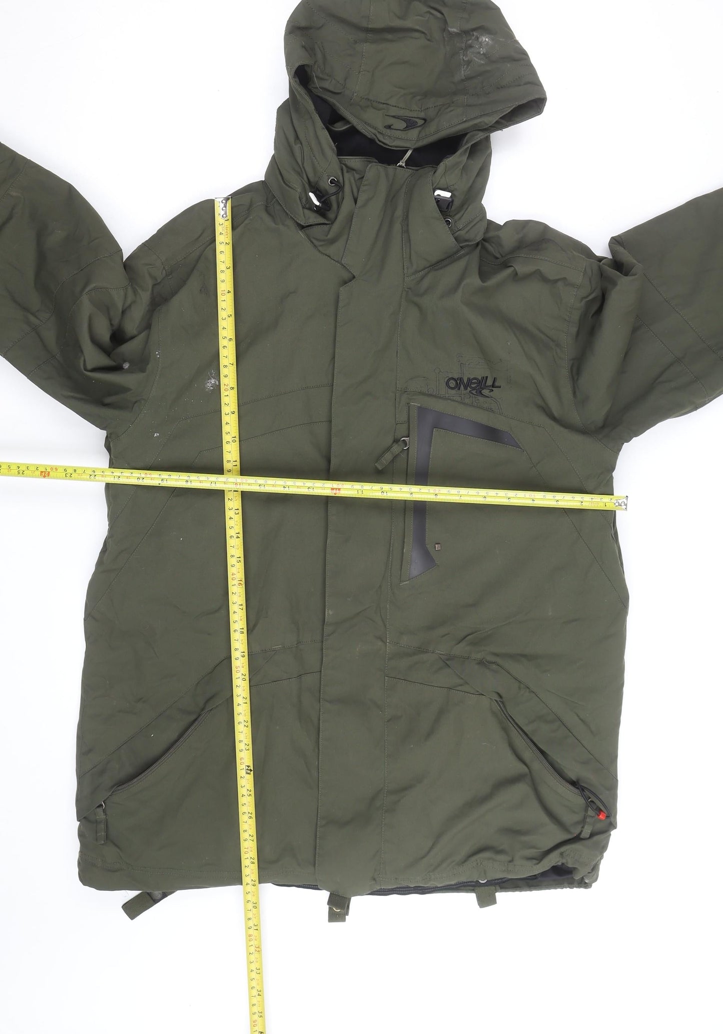O'Neill Men's Green Waterproof Parka Jacket Size L Hooded Outdoor