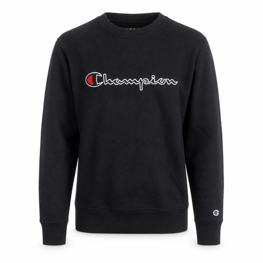 Champion Men's Black Logo Pullover Sweatshirt Size S
