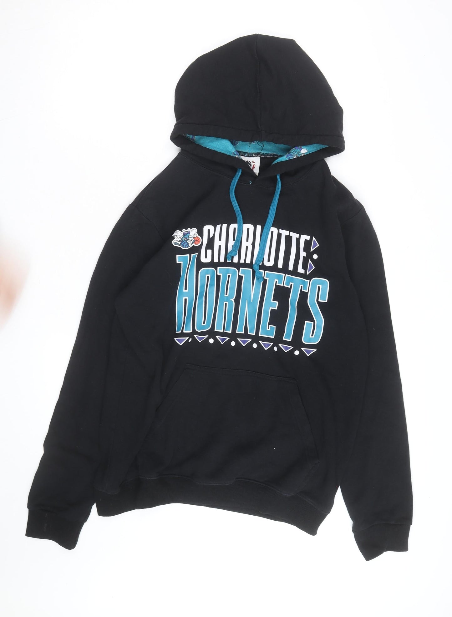 Softly Broke Mens Black Charlotte Hornets Pullover Hoodie M