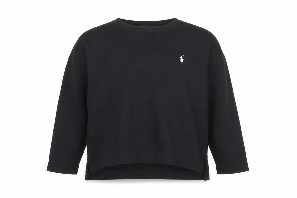 Ralph Lauren Men's Black Crew Neck Cotton Pullover Sweatshirt M