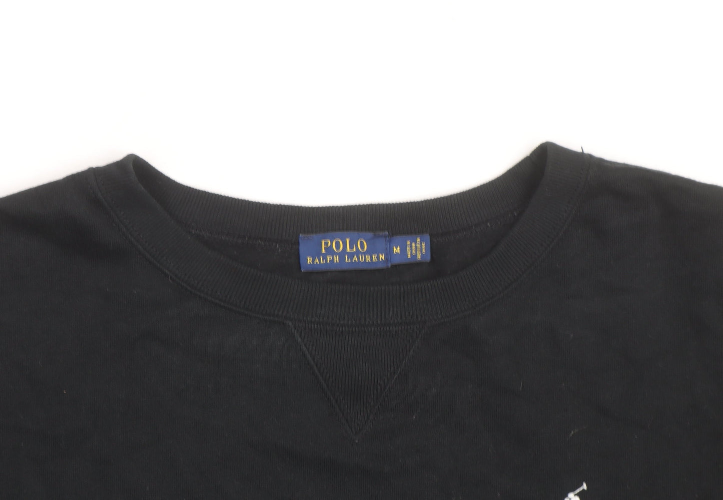 Ralph Lauren Men's Black Crew Neck Cotton Pullover Sweatshirt M