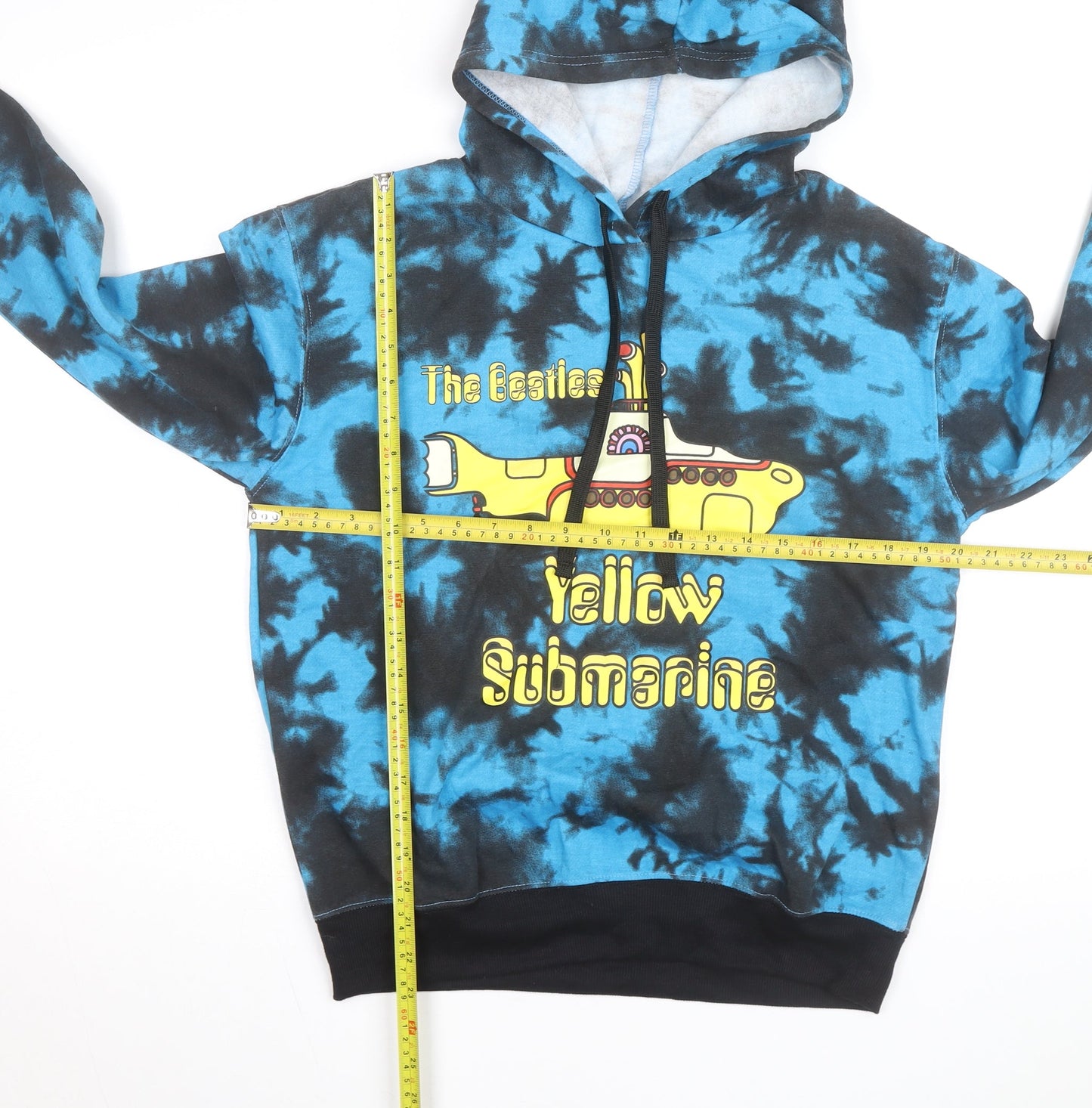 The Beatles Yellow Submarine Blue Tie-Dye Men's Pullover Hoodie M