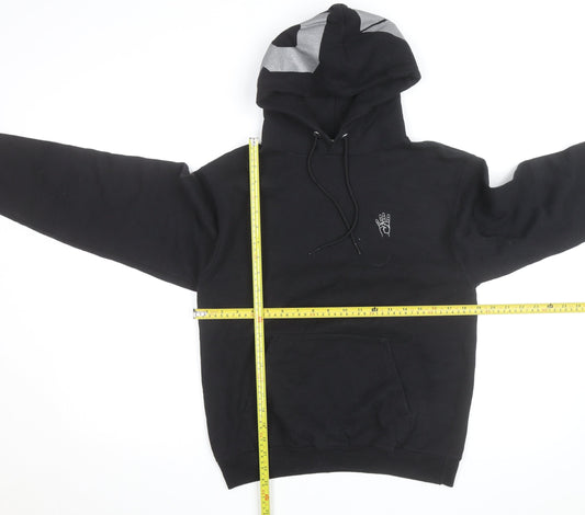Champion Men's Black Pullover Hoodie Small Graphic Print Fleece