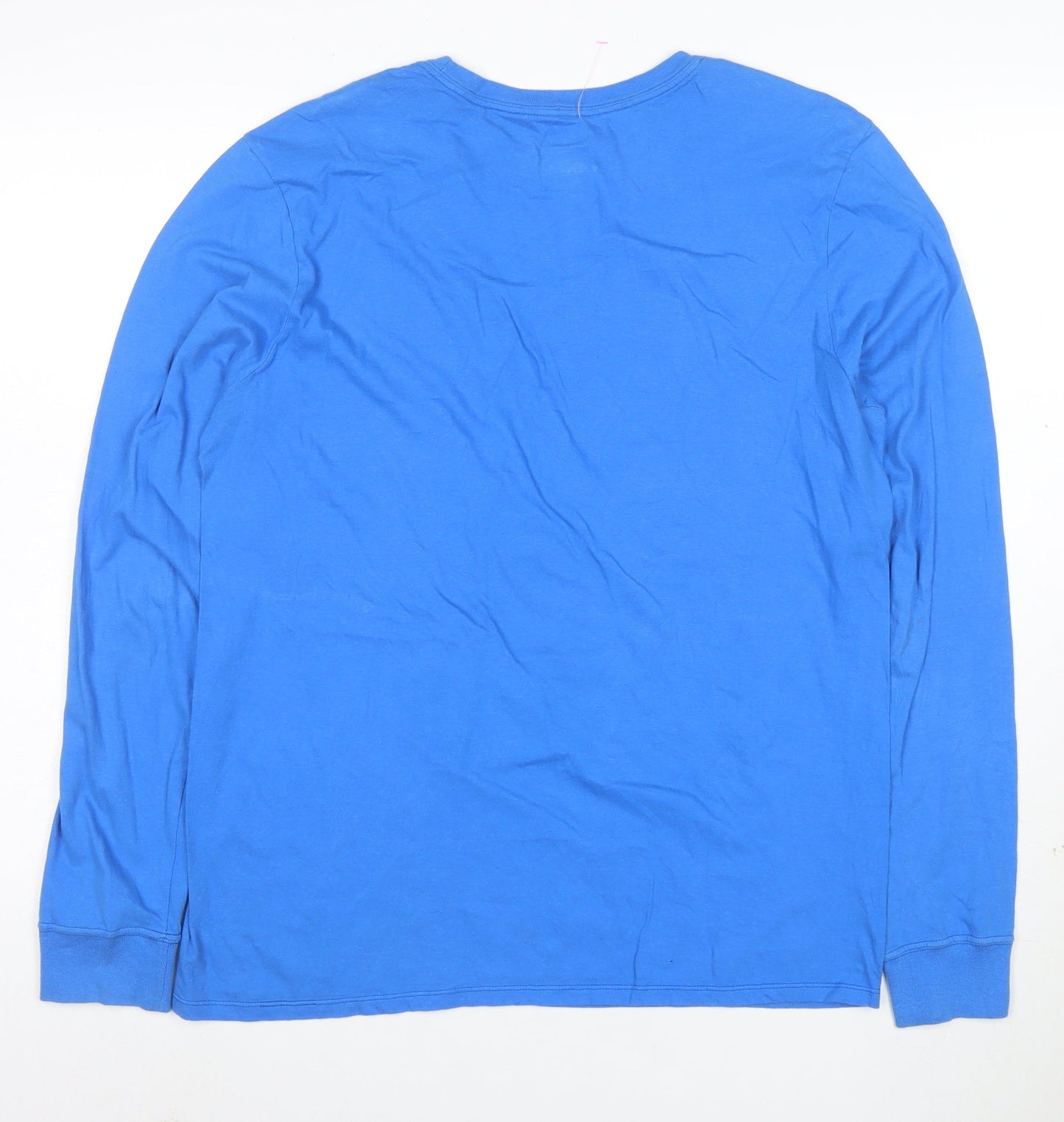 Nike Men's Blue Long Sleeve Graphic Athletic T-Shirt Size M