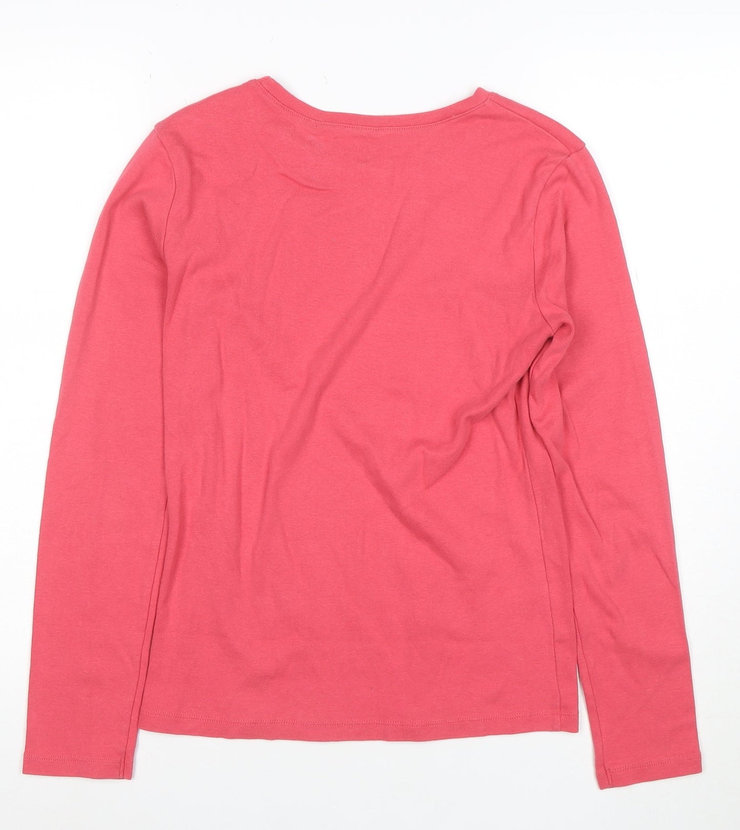 Tommy Hilfiger Women Pink Long Sleeve Cotton Basic T-Shirt M