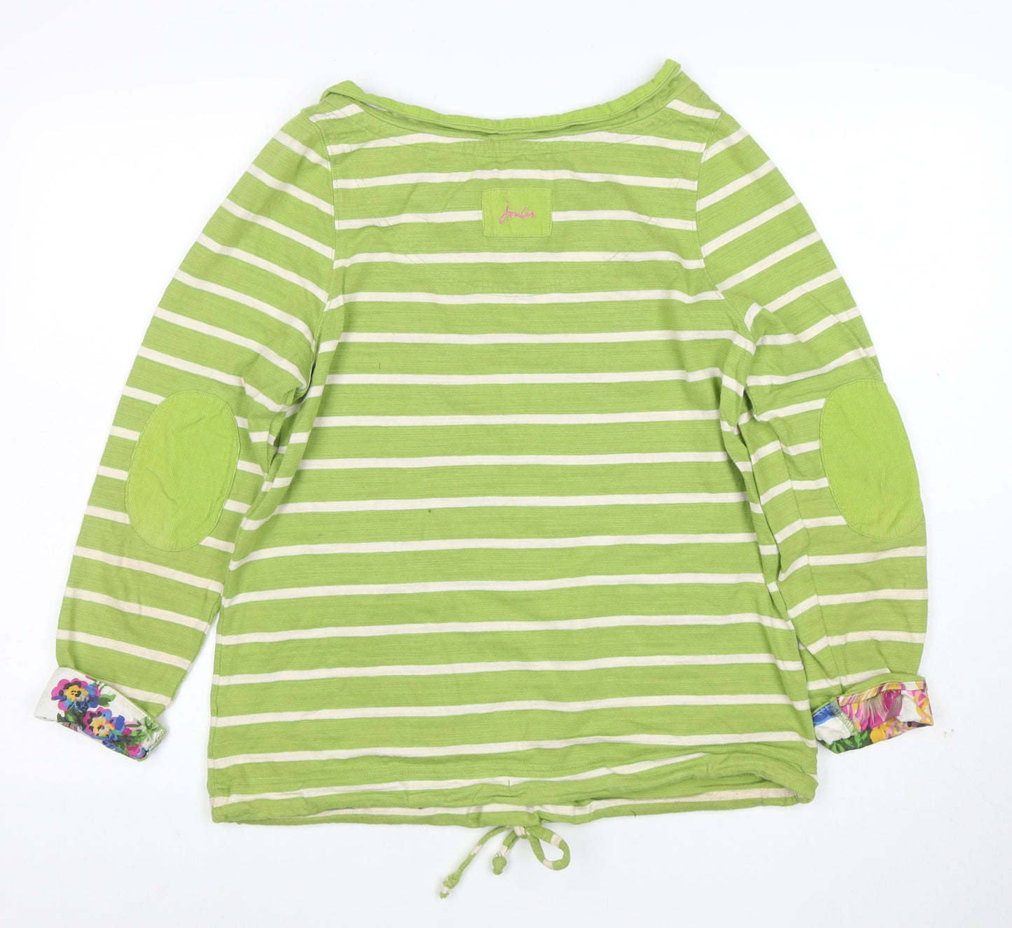 Joules Women's Green Striped Cotton Boat Neck Tunic Top XS