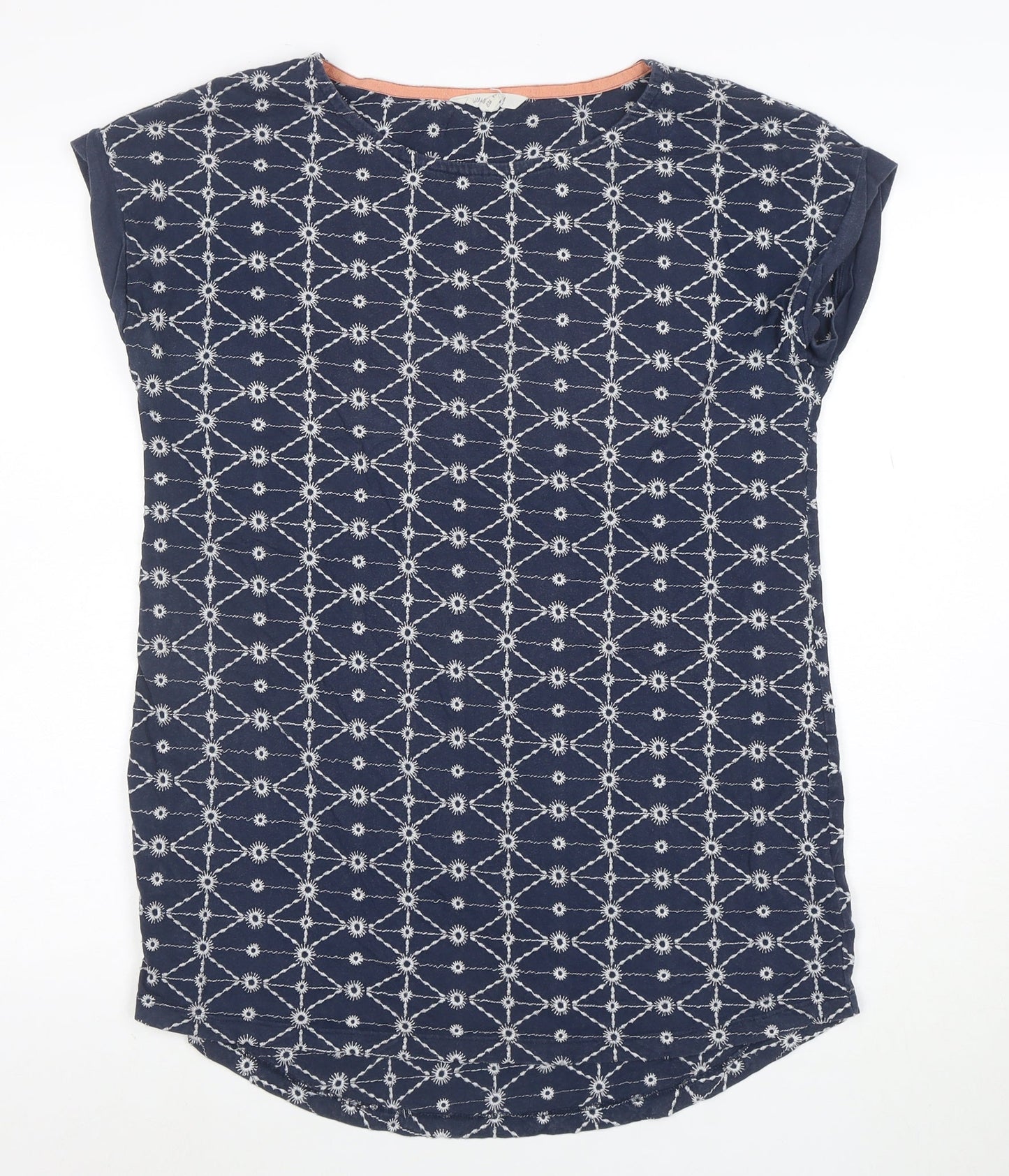 White Stuff Women Blue Embroidered Shift Dress Size 12