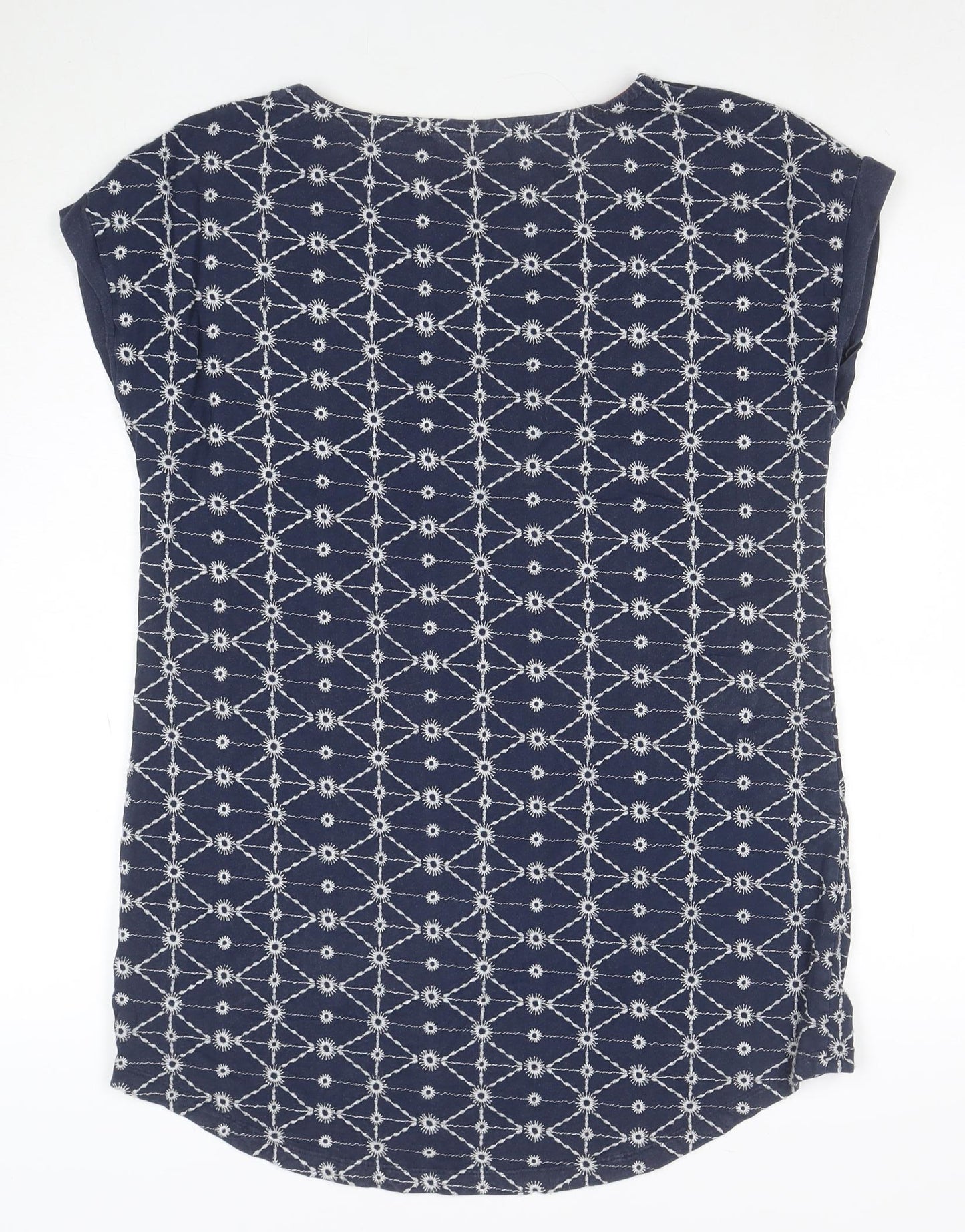 White Stuff Women Blue Embroidered Shift Dress Size 12