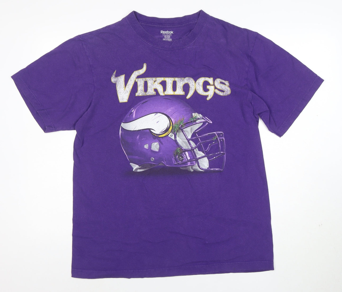 Reebok Men's Purple Minnesota Vikings Graphic T-Shirt Size L