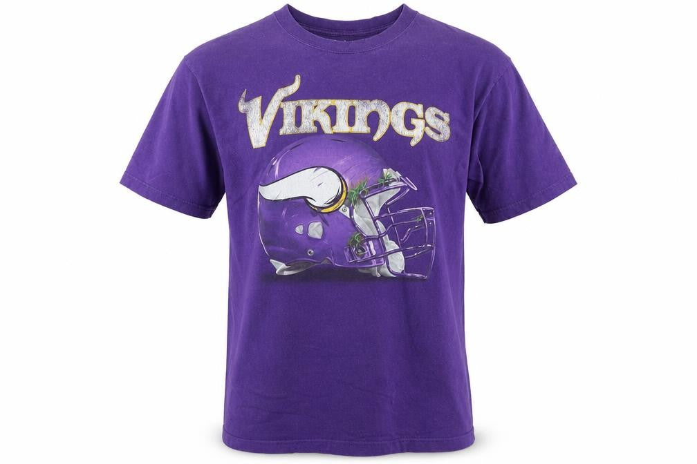 Reebok Men's Purple Minnesota Vikings Graphic T-Shirt Size L