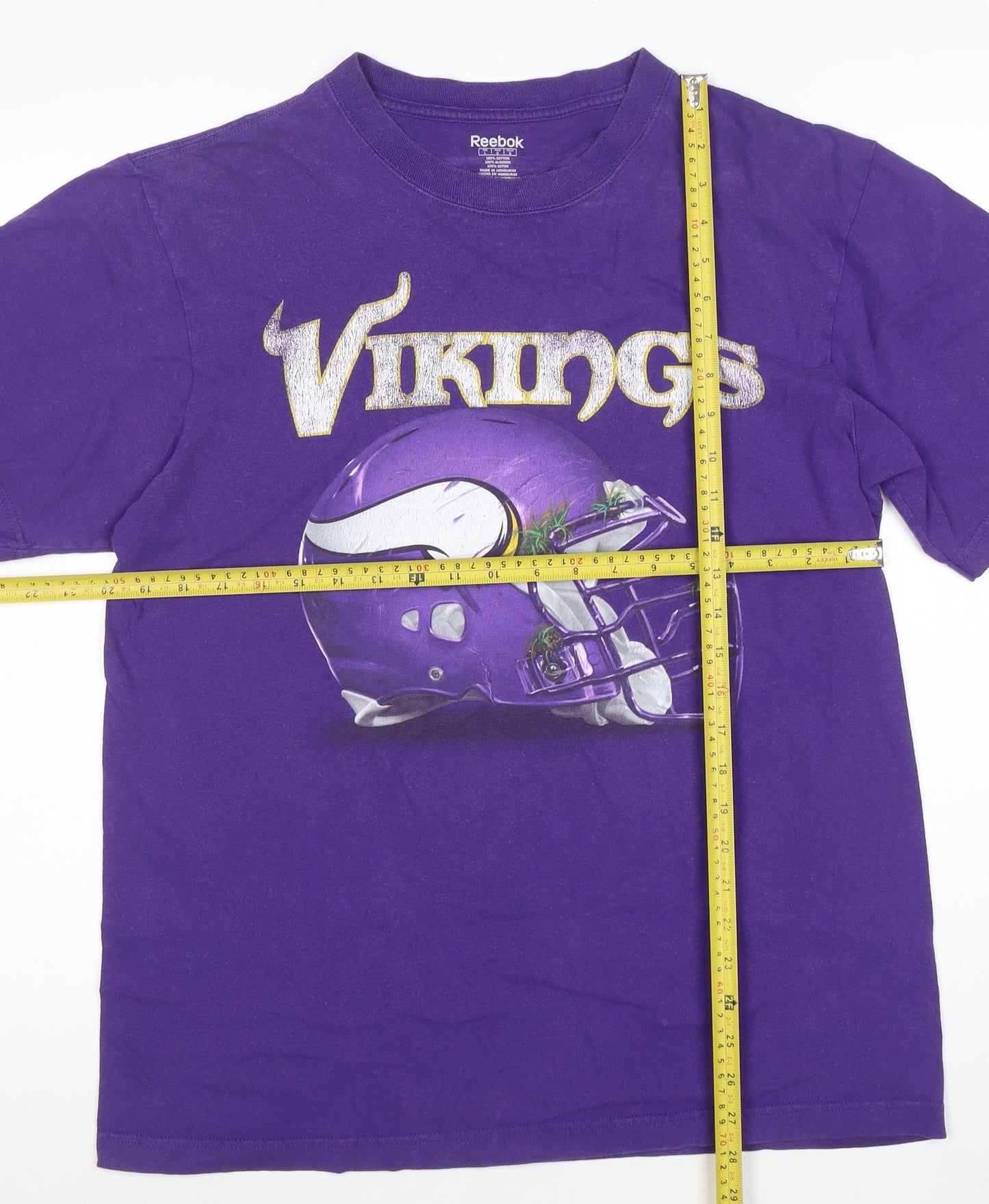 Reebok Men's Purple Minnesota Vikings Graphic T-Shirt Size L
