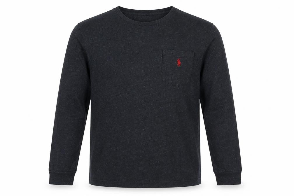 Ralph Lauren Polo Mens Black Long Sleeve Cotton T-Shirt L