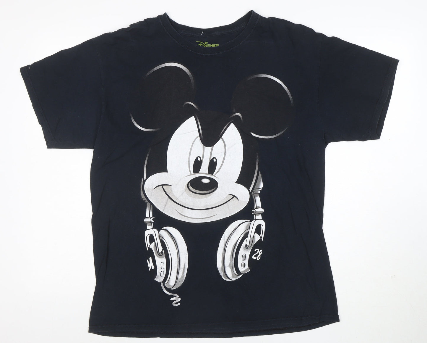 Disney Men's Black Mickey Mouse Graphic T-Shirt Size L