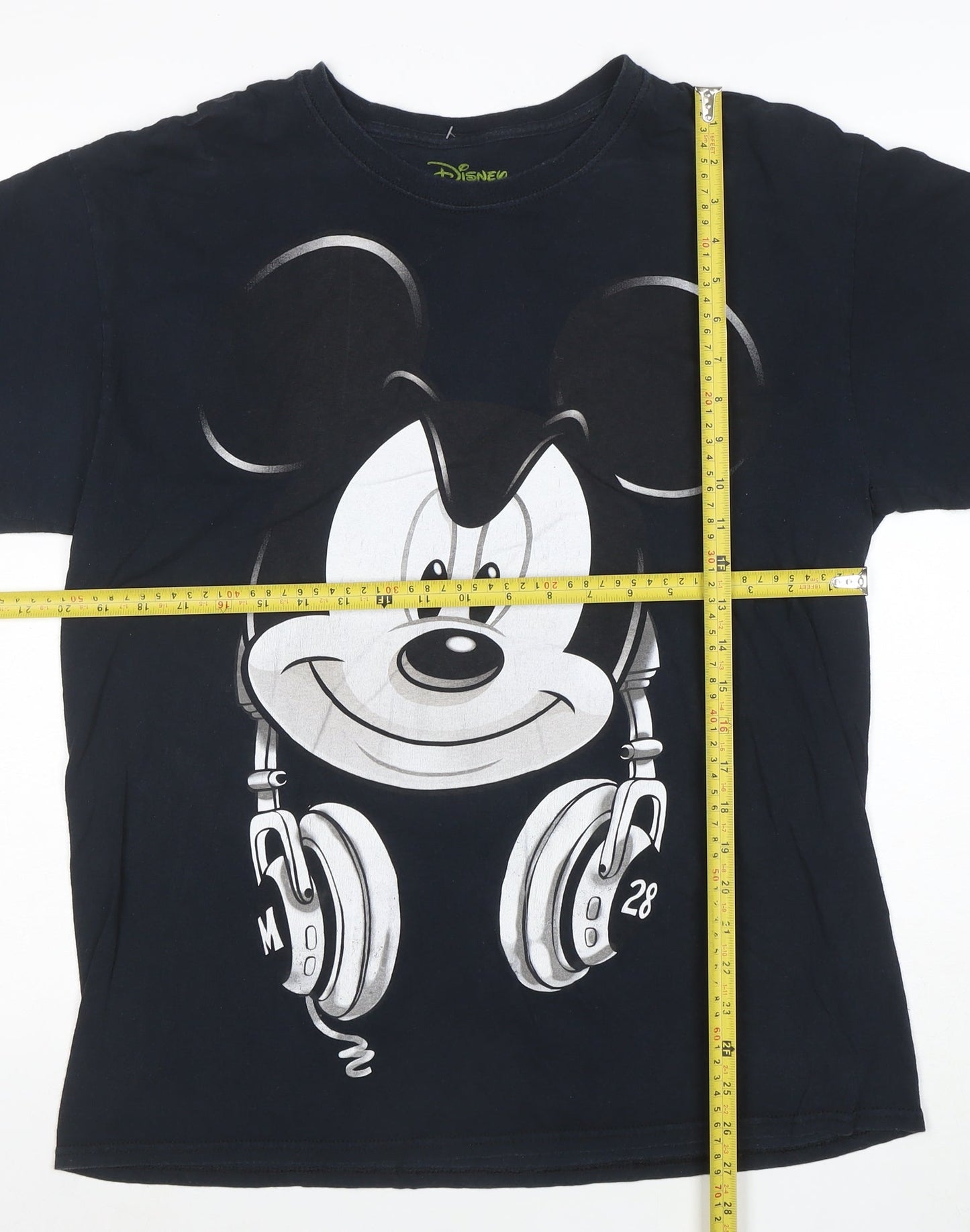 Disney Men's Black Mickey Mouse Graphic T-Shirt Size L