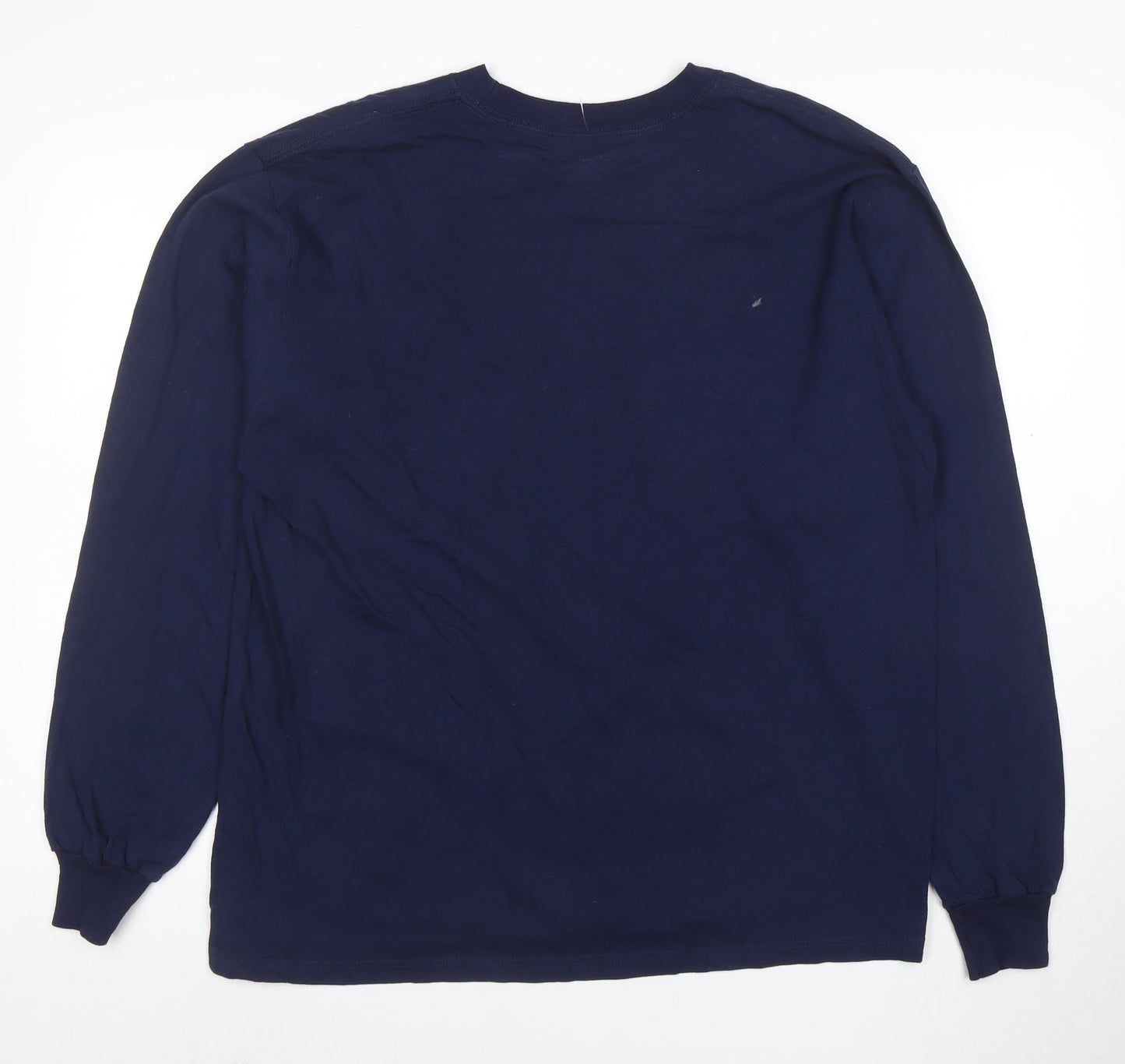 Reebok Men’s Navy New England Patriots Long Sleeve T-Shirt Size L