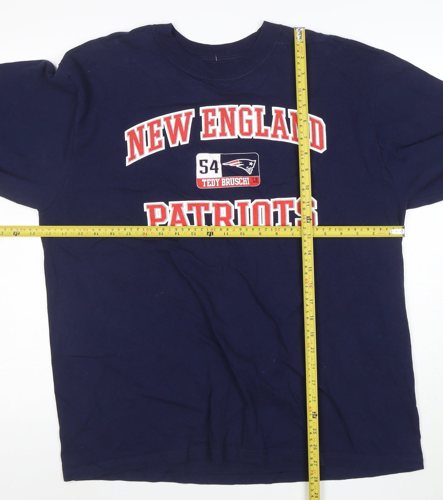 Reebok Men’s Navy New England Patriots Long Sleeve T-Shirt Size L