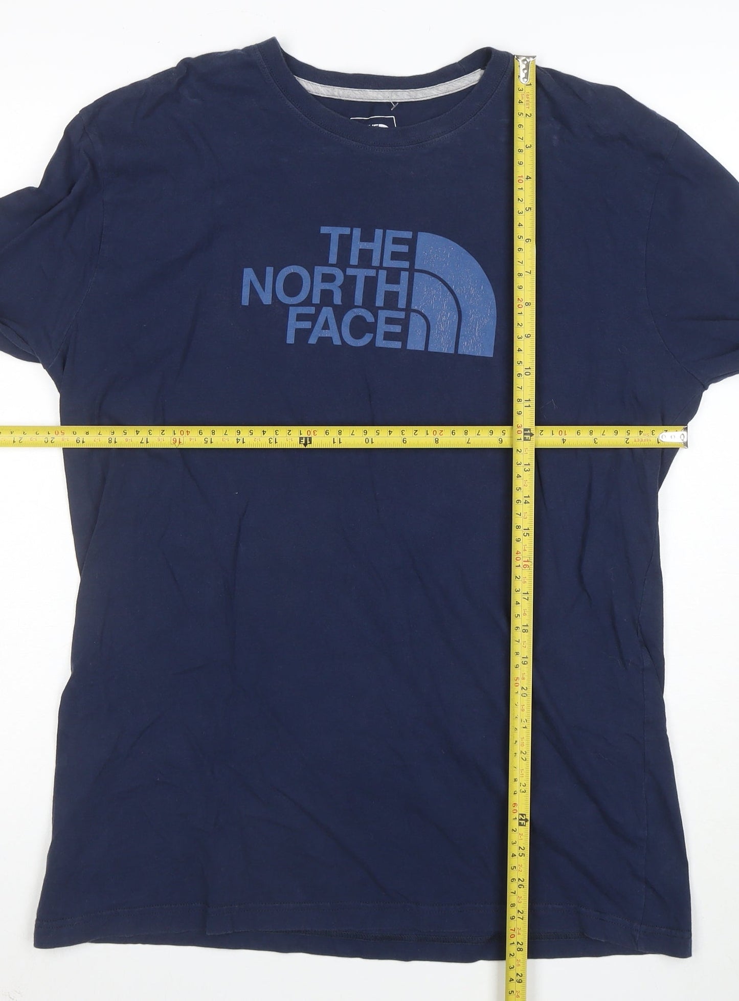 The North Face Men's Navy Long Sleeve Classic Fit Cotton T-Shirt M