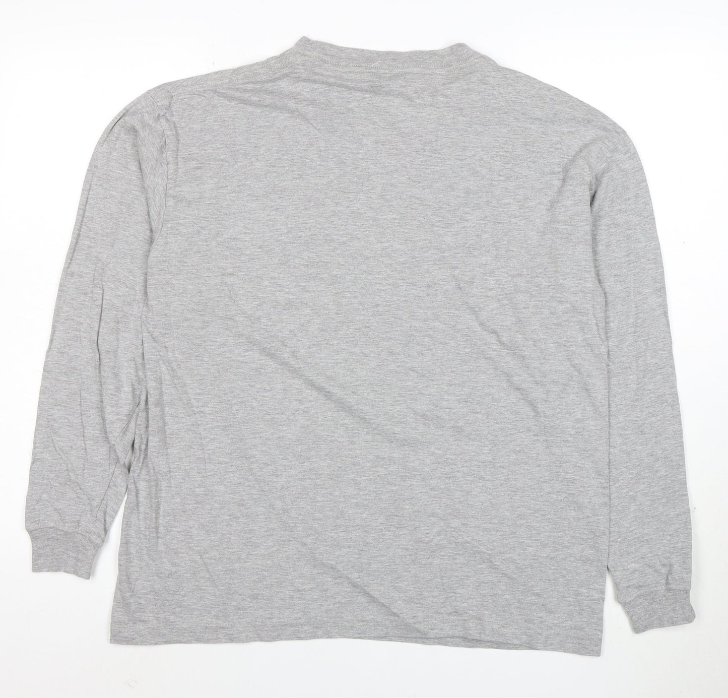 Talha USA Men’s Grey Long Sleeve Crew Neck SEA ISLE T-Shirt XL