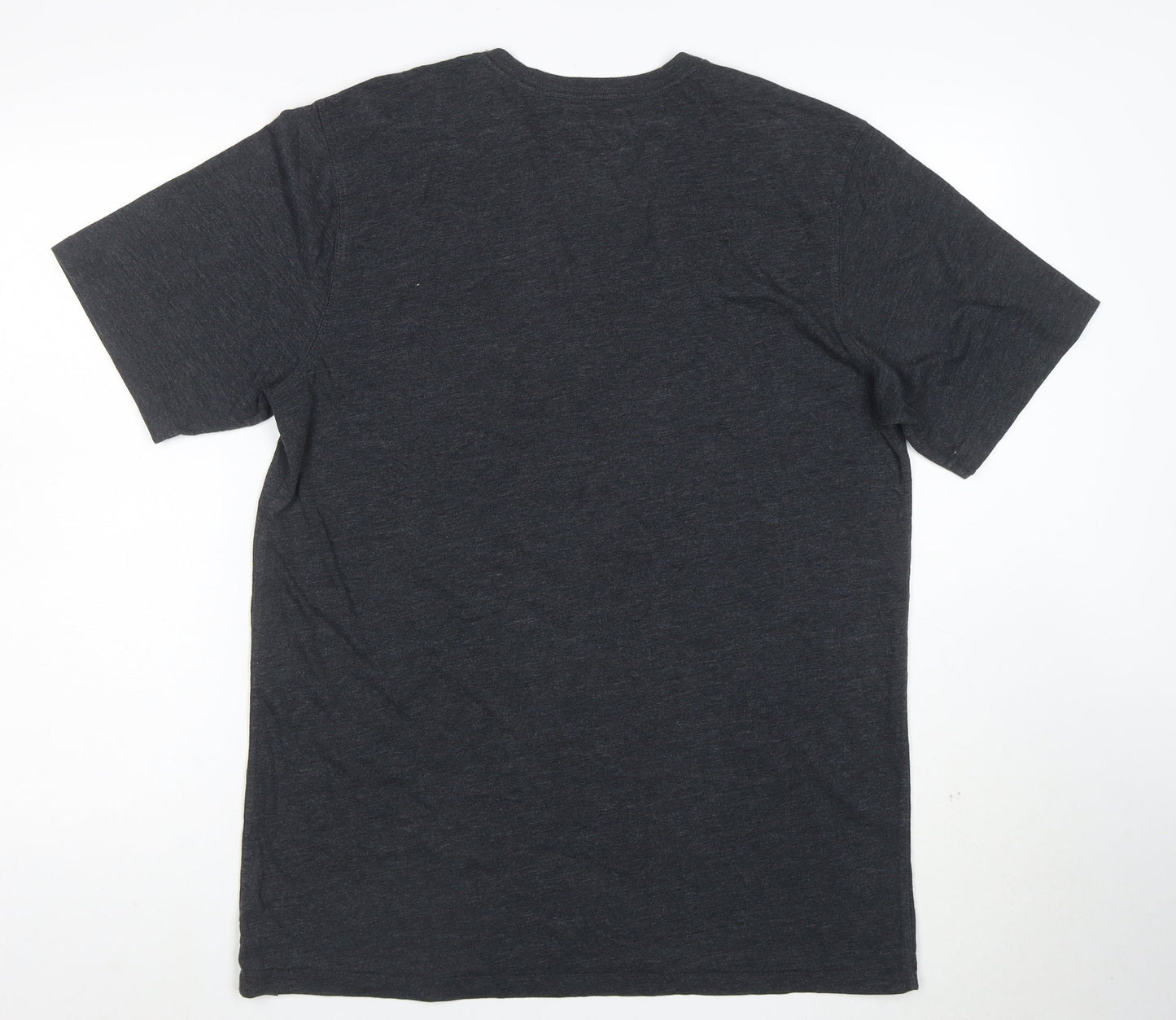 Quiksilver Men’s Grey Henley Short Sleeve T-Shirt Size L