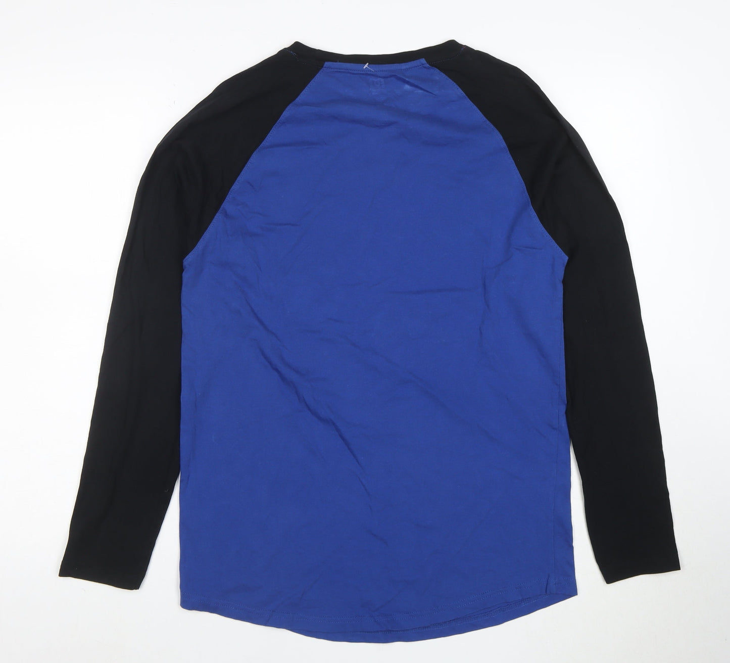 DC Men's Blue Long Sleeve Logo T-Shirt Size M