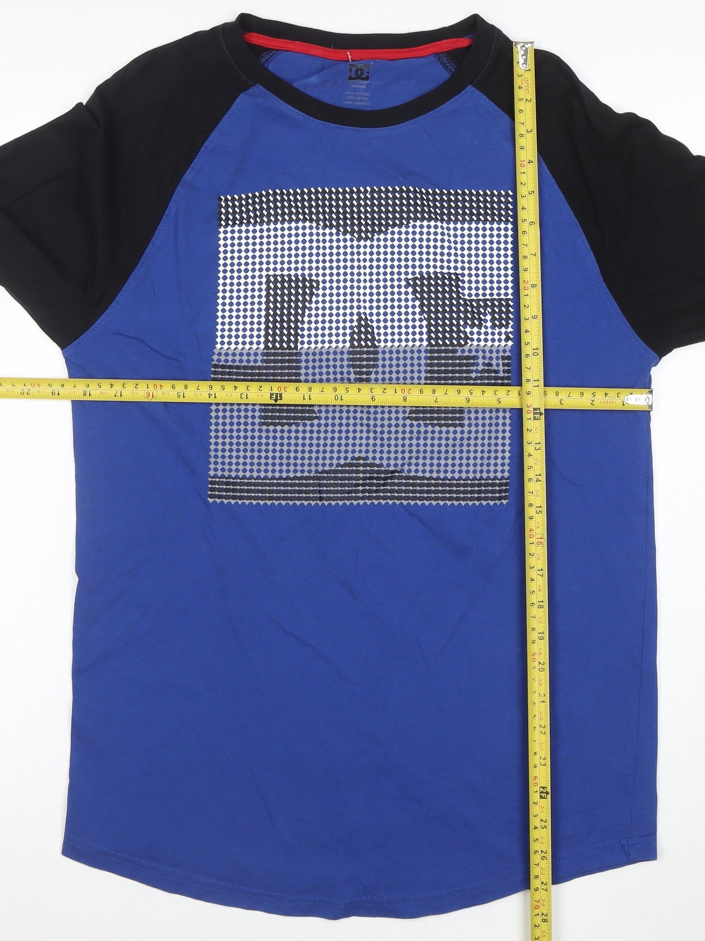 DC Men's Blue Long Sleeve Logo T-Shirt Size M
