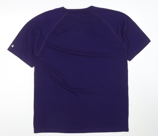 Champion Men's Purple CLU California Lutheran University T-Shirt L Polyester