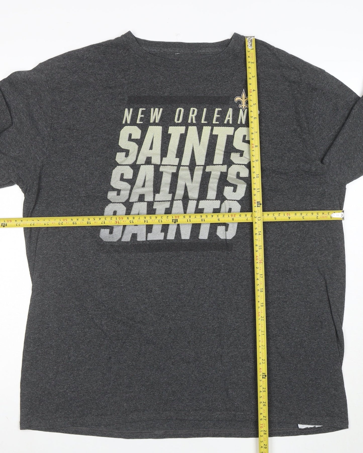 Majestic Men’s Grey New Orleans Saints Long Sleeve T-Shirt XL