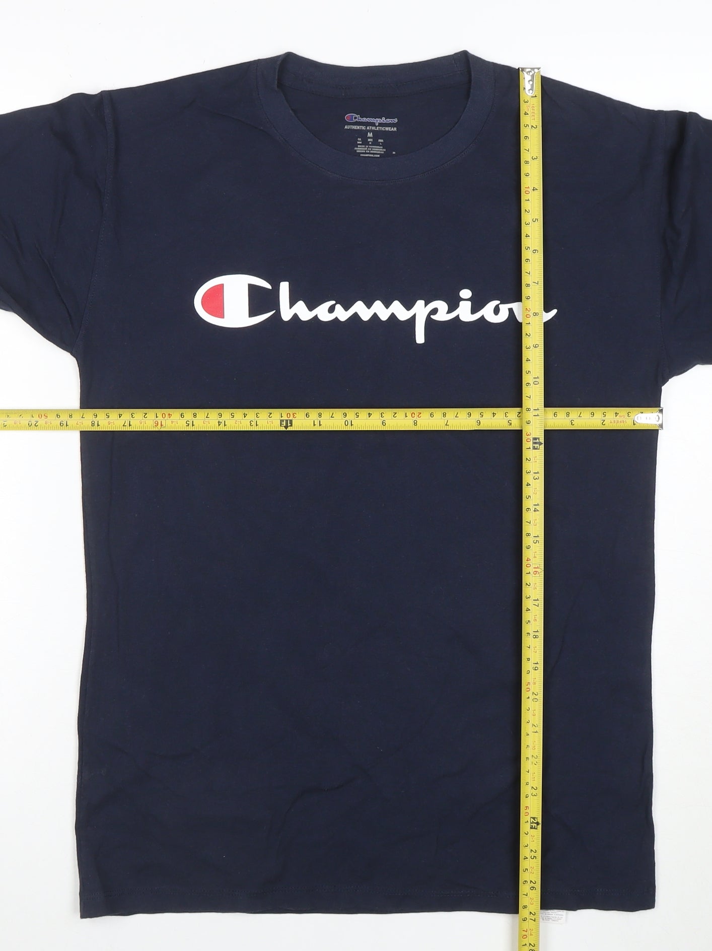 Champion Men's Blue Long Sleeve Crew Neck Sports T-Shirt M