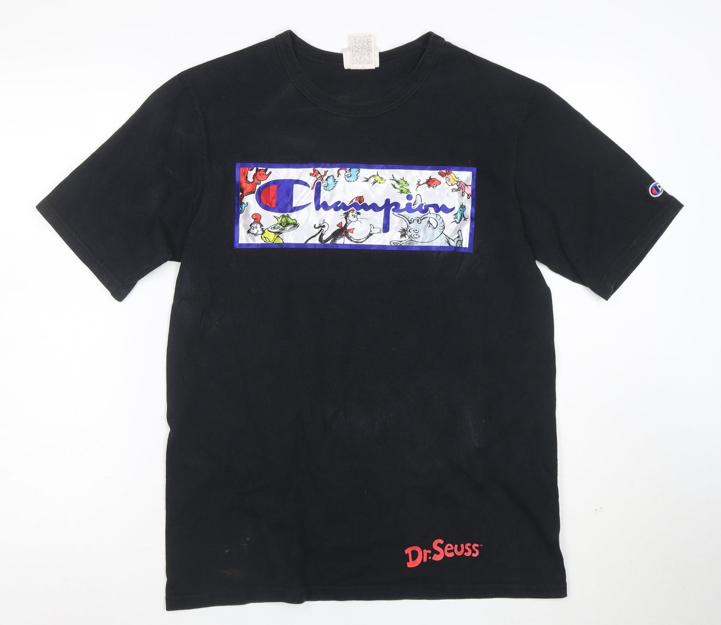 Champion Men’s Black Dr. Seuss Graphic Cotton T-Shirt Size M