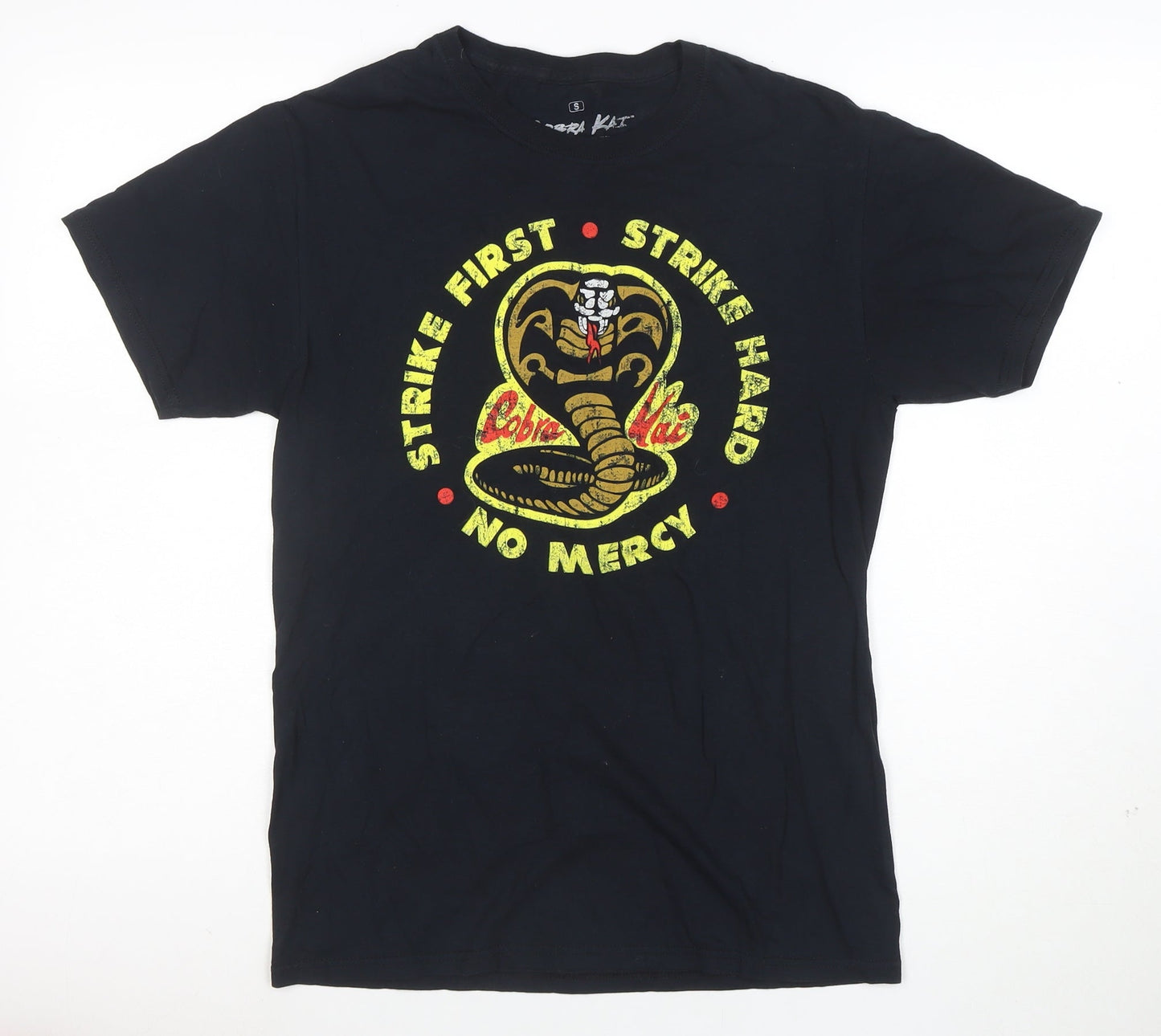 Cobra Kai Men's Black Graphic T-Shirt Small Short Sleeve Cotton