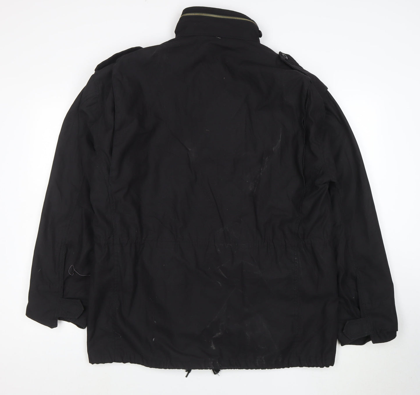 Rothco Men's Black M-65 Military Field Jacket Medium Regular Cotton Blend