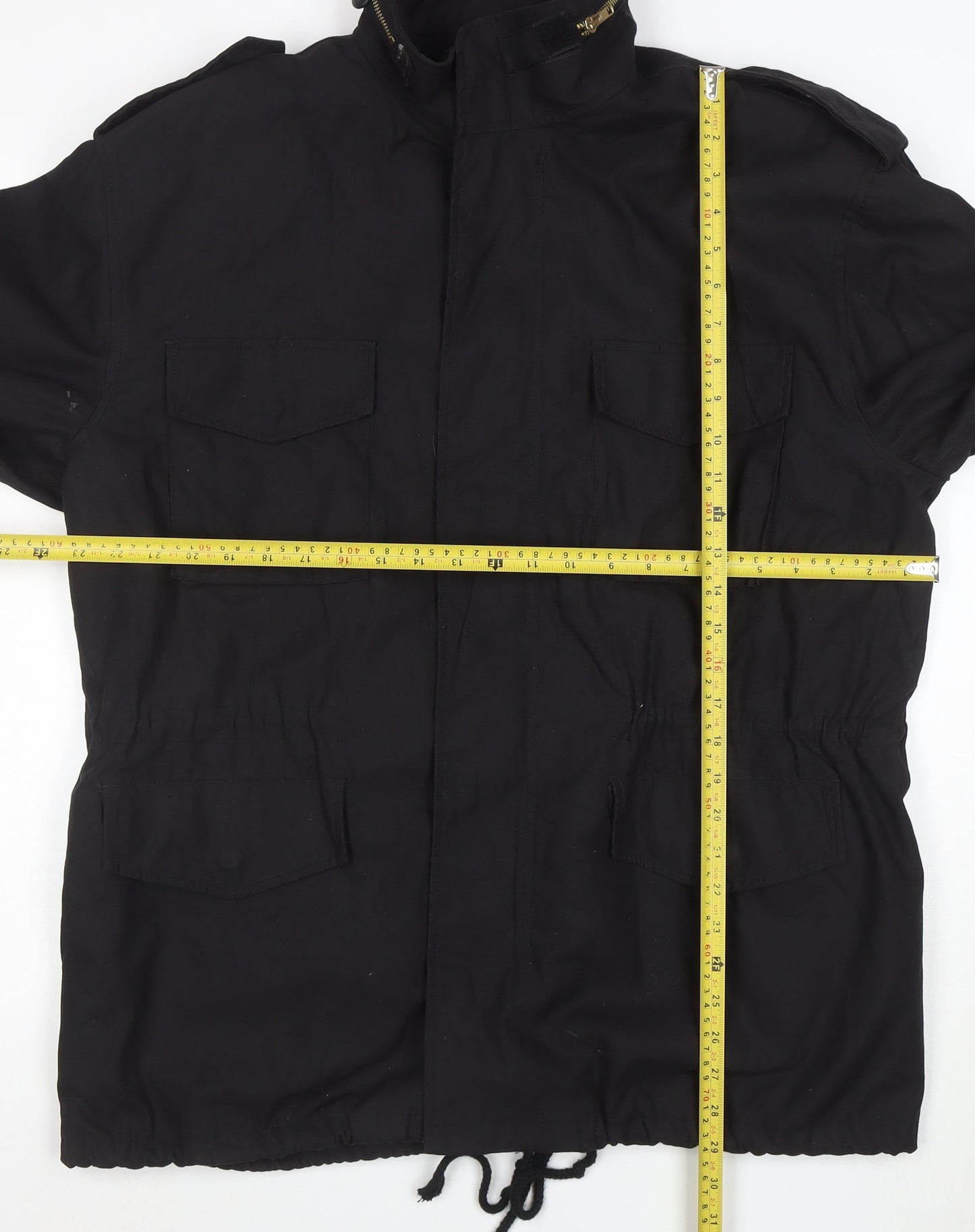Rothco Men's Black M-65 Military Field Jacket Medium Regular Cotton Blend