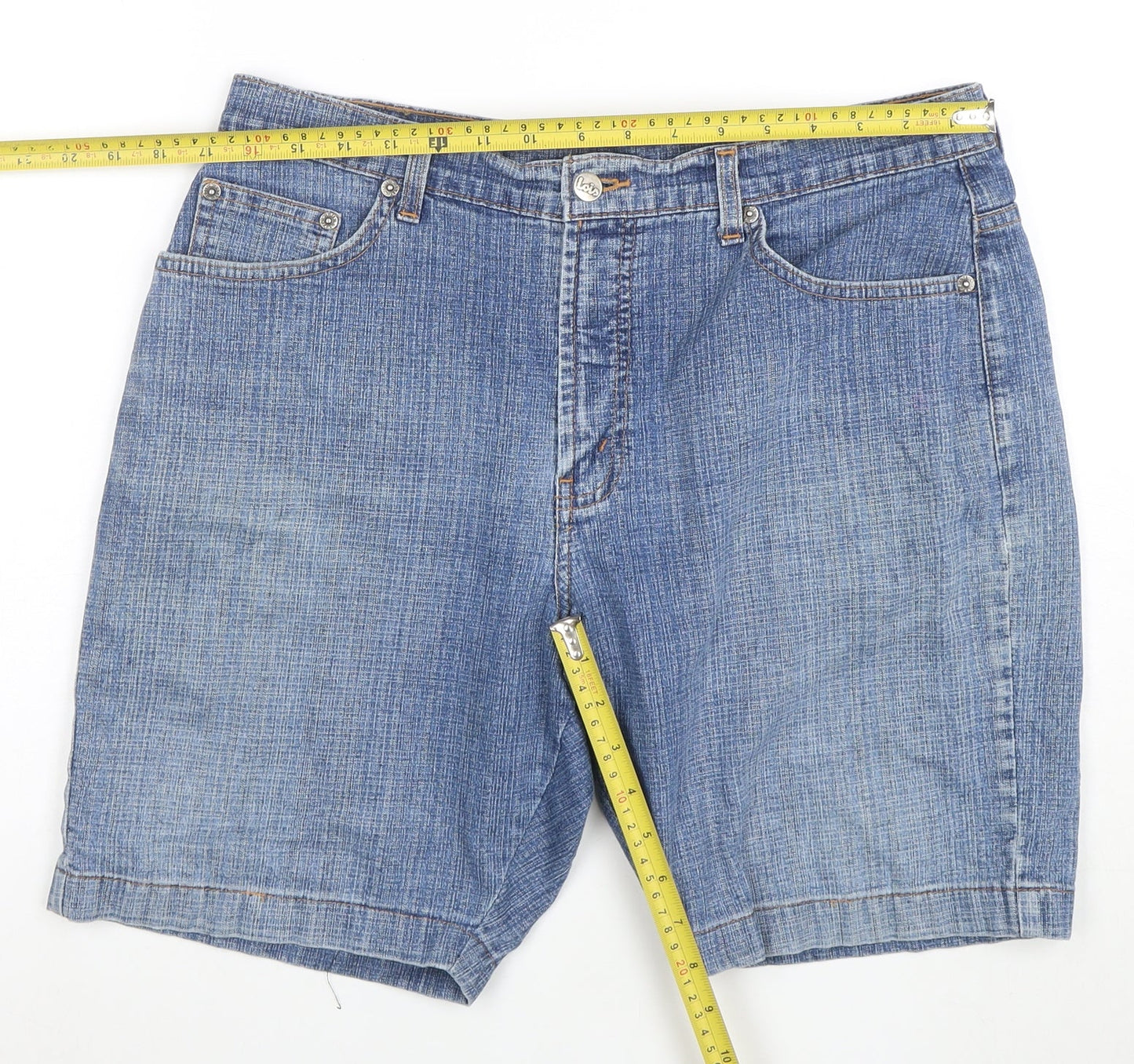 Lee Men's Blue Denim Chino Shorts Size 34 Regular Casual