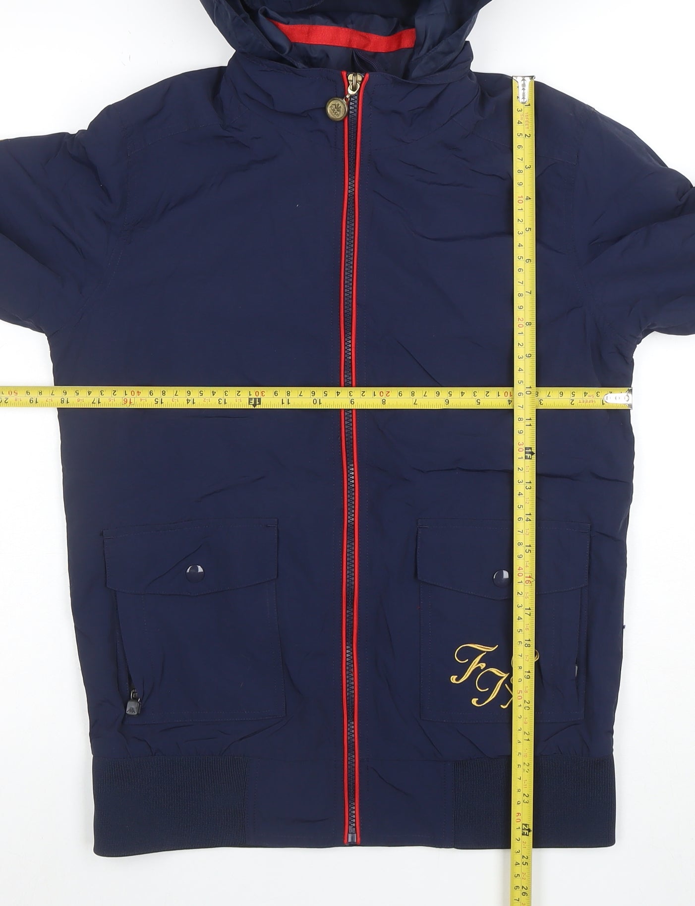Kappa Men's Blue Hooded Windbreaker Jacket Small