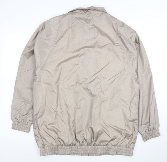 Haband Women Beige L Lightweight Nylon Lined Casual Jacket