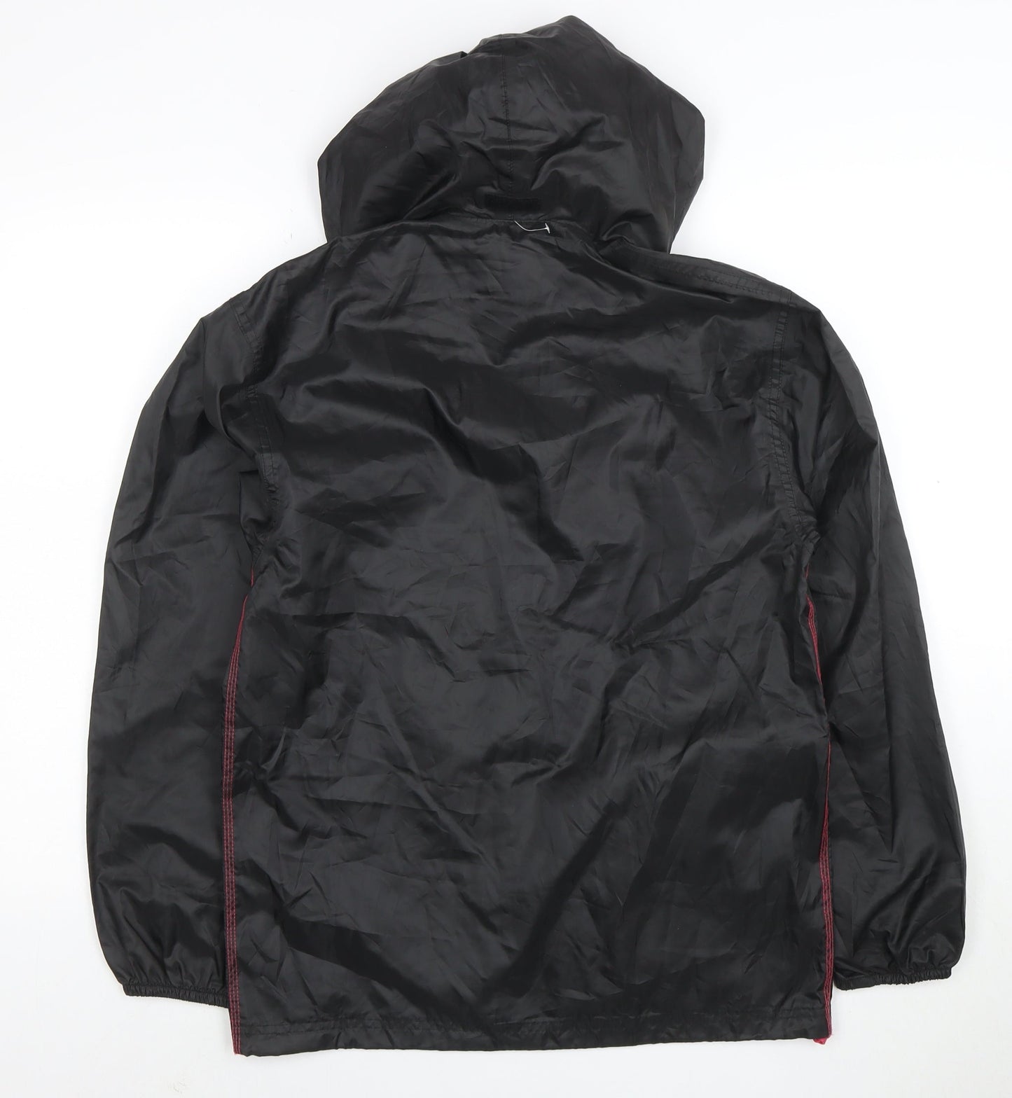 Quechua Womens Black L Windbreaker Jacket Hooded Water Resistant