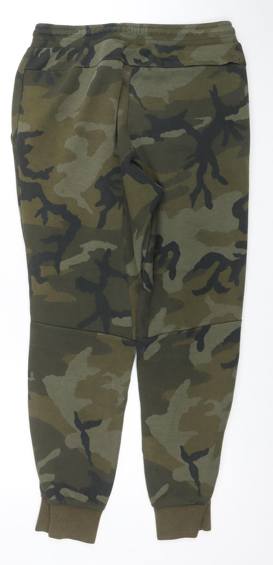Nike Men's Green Camo Jogger Trousers M Regular Fit Activewear