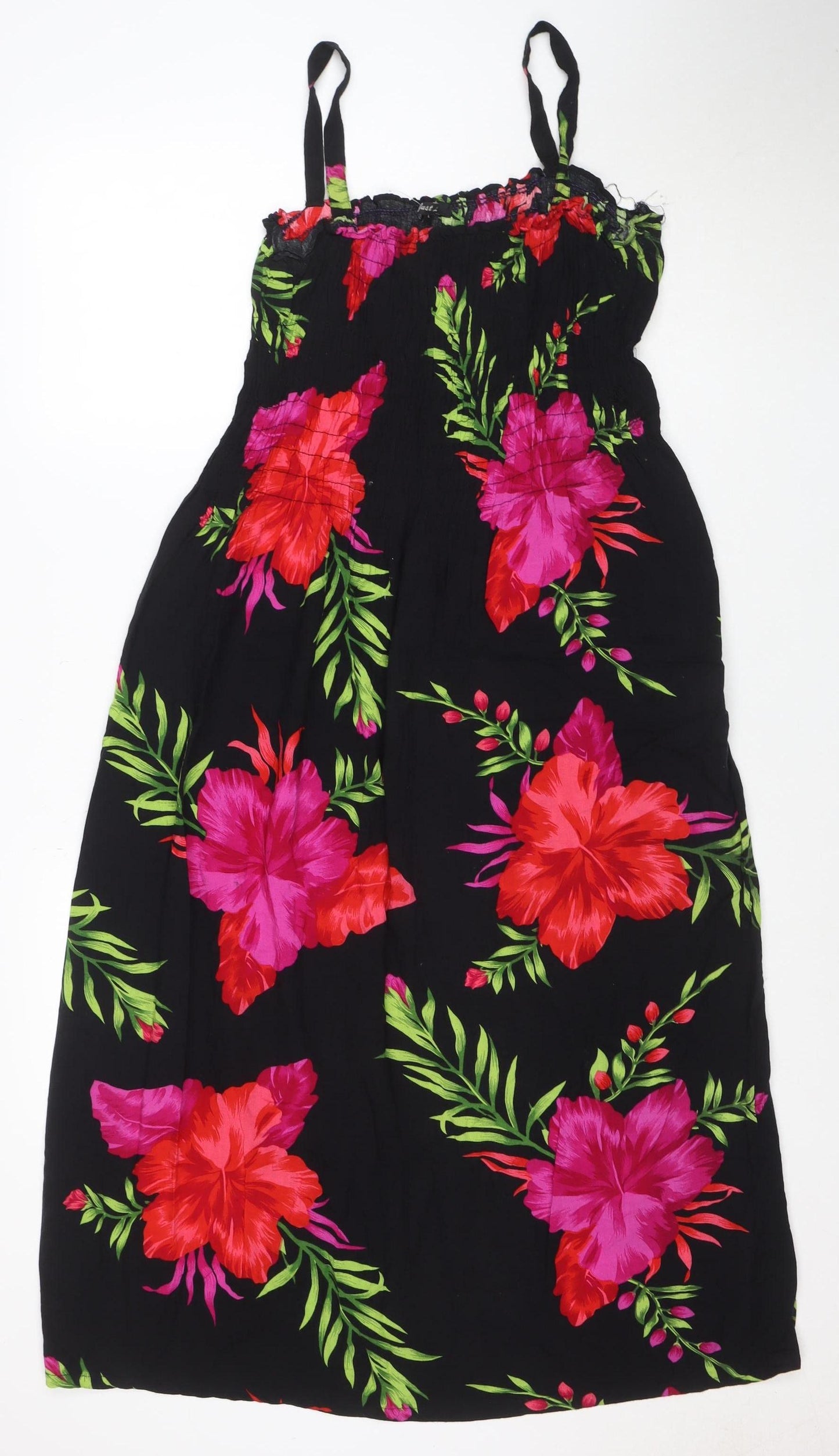 Great Love Women's Black Floral Slip Dress Size L Summer Holiday