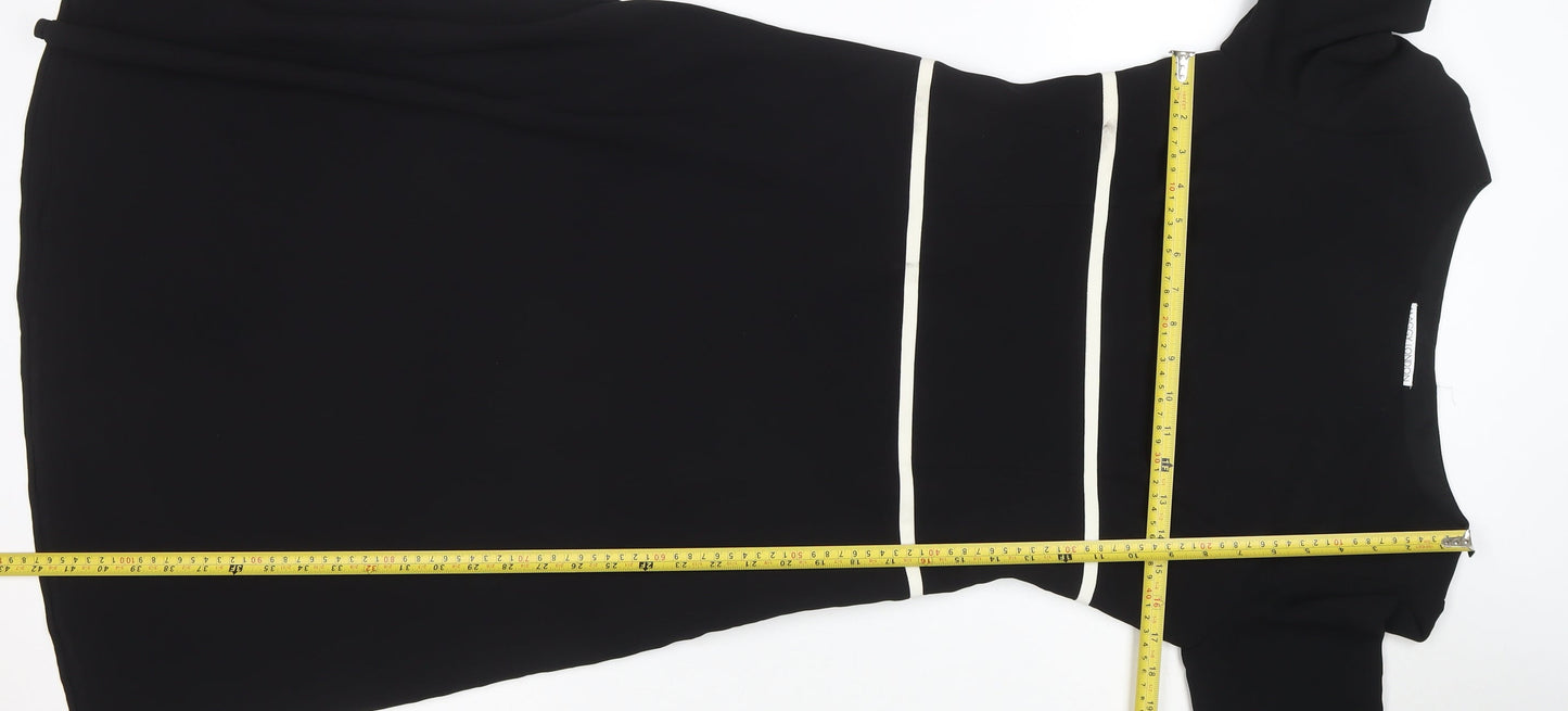 Maggy London Women’s Black Sheath Dress Size 6 Petite 3/4 Sleeve Workwear