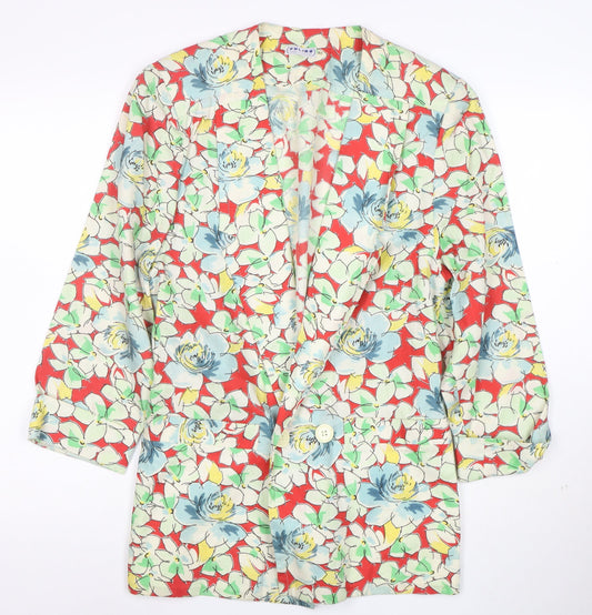 Pulido Women’s Multicoloured Floral Single-Breasted Blazer Size 16