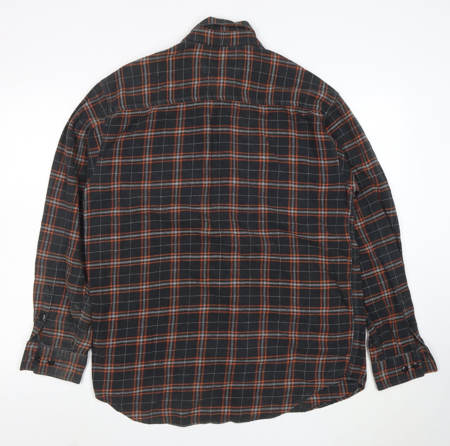 Harley-Davidson Men's Black Plaid Flannel Button-Up Shirt M