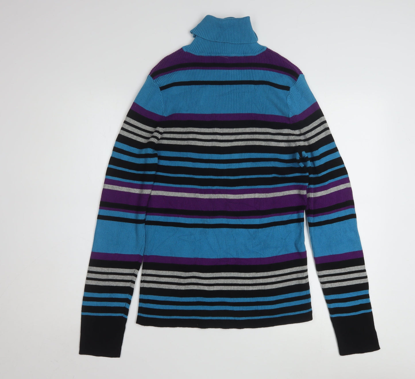 Northern Reflections Womens Multicoloured Cotton Roll Neck Jumper L